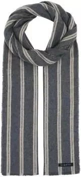 Bugatti Striped Cashmink Scarf, grau/beige (630350-960)