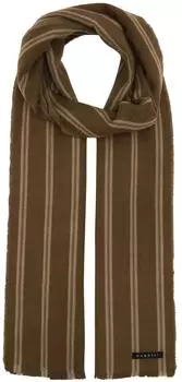 Bugatti Striped Cashmink Scarf Pepper, braun/taupe (630350-890)
