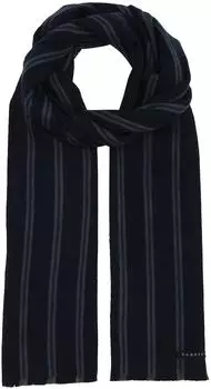 Bugatti Striped Cashmink Scarf, navy (630350-590)