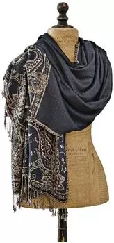 Loberon Laine Schal Paisley, dunkelblau, Viskose (1266161)