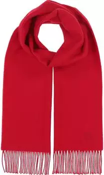 Bugatti Herrenschal mit Fransen, 100% Wolle, rot (630309-360)
