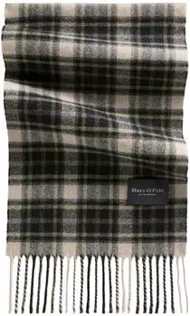 Marc O'Polo Woven Scarf, dunkelgrün / mehrfarbig