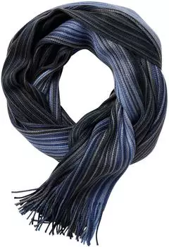 CASAMODA Schal gestreift, 100% Polyacryl, Herren, blau (10149037-0)
