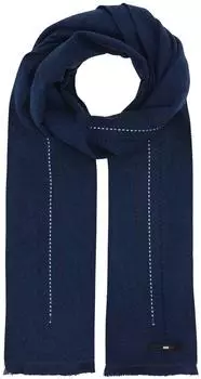 Bugatti Schal mit Nadelstreifen-Design, navy