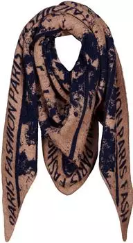 Monari Dreieckstuch Jacquard-Muster tiramisu