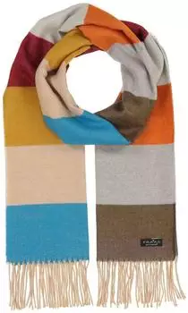 Fraas Cashmink Scraf Safari Green, grau/orange (620004-753)