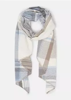 s.Oliver Schal mit Karo-Muster, creme/mehrfarbig, Damen (2181634)
