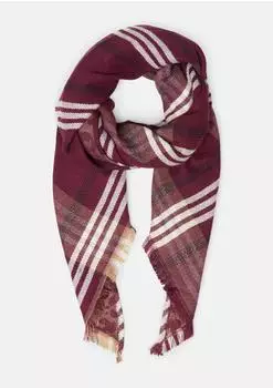 s.Oliver Schal mit Karo-Muster, Fransen, Damen (49N1)
