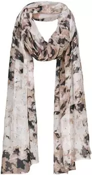 Monari Schal Hahnentritt-Muster, 100% Viskose, braun