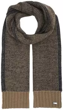 Bugatti Knitted Scarf Strickschal, meliert, navy (630217-590)