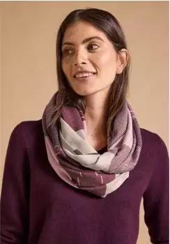 Cecil Loop-Schal mit Argyle-Muster, rot, Damen