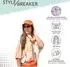 styleBREAKER Schal Marmor Muster Metallic Akzente, 50% Viskose 50% Baumwolle, flieder (14555515-0)