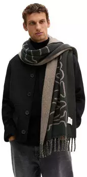 Marc O'Polo Woven Scarf "Wooden Earth" Schurwolle, Herren