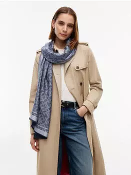 Tommy Hilfiger Monogram Jacquard Scarf, blau, Damen