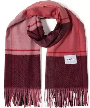 Cecil Kuscheliger Schal mit Fransen, rosa, Damen (5706921)