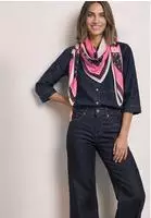 Street One Damen Quadratisches Tuch mit Grafikprint | multicolor A