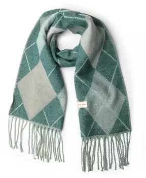 Street One Langer Schal mit Fransen und Argyle-Muster (A57330938101A)
