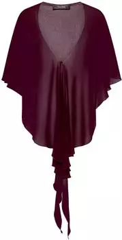 Vera Mont Chiffonstola mit Volant, beerenfarben, Damen (S)