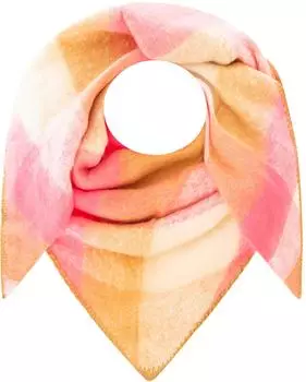 Zwillingsherz Dreieckstuch "Karo" gro&szlig;es Karo-Design, weiche Qualit&auml;t, Dreiecksform Pink