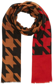 S.Oliver Scarf with a houndstooth pattern (39.009.91.7632) brown placed print