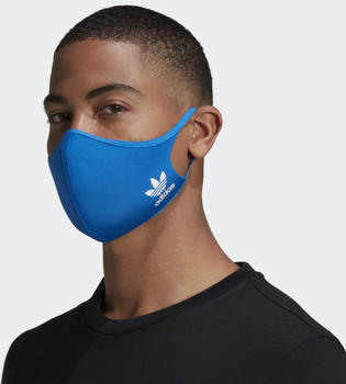 Adidas Originals 3-Pack Face Cover M/L blue bird
