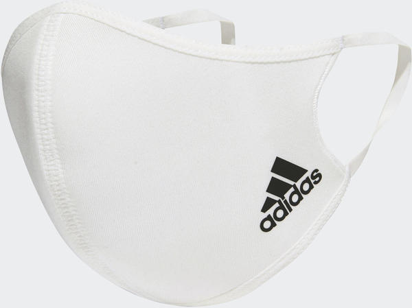 Adidas 3-Pack Face Cover Unisex M/L white