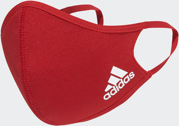 Adidas 3-Pack Face Cover Unisex XS/S power red