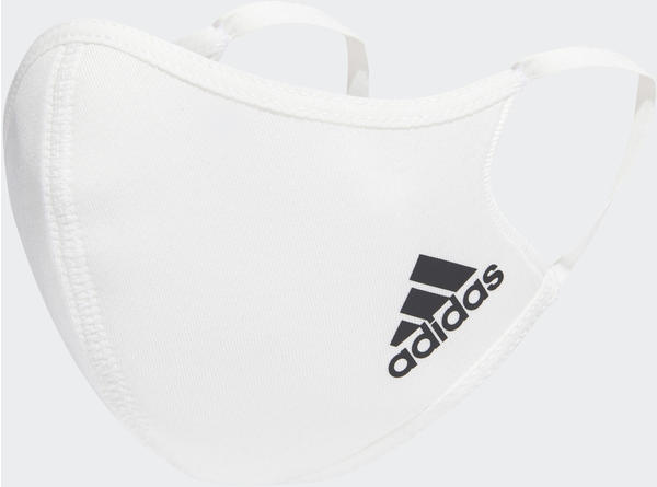 Adidas 3-Pack Face Cover Unisex XS/S white