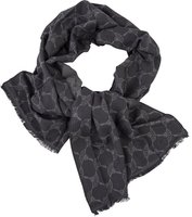 JOOP! Herren Schal - Felix, Webschal, Cornflower, Logo-Allover, One Size...