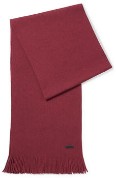 Hugo Boss Schal aus nachhaltigerer Schurwolle mit Raschel-Strick - Style Albas 50495340 Dunkelrot ONESI