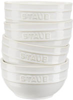 Staub 40508-153-0, Staub 4er-Set Rundschalen - 12 cm Elfenbein (40508-153-0) Weiss