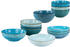 CreaTable Nature Collection Buddhabowl Bowl-Set 12-teilig Aqua