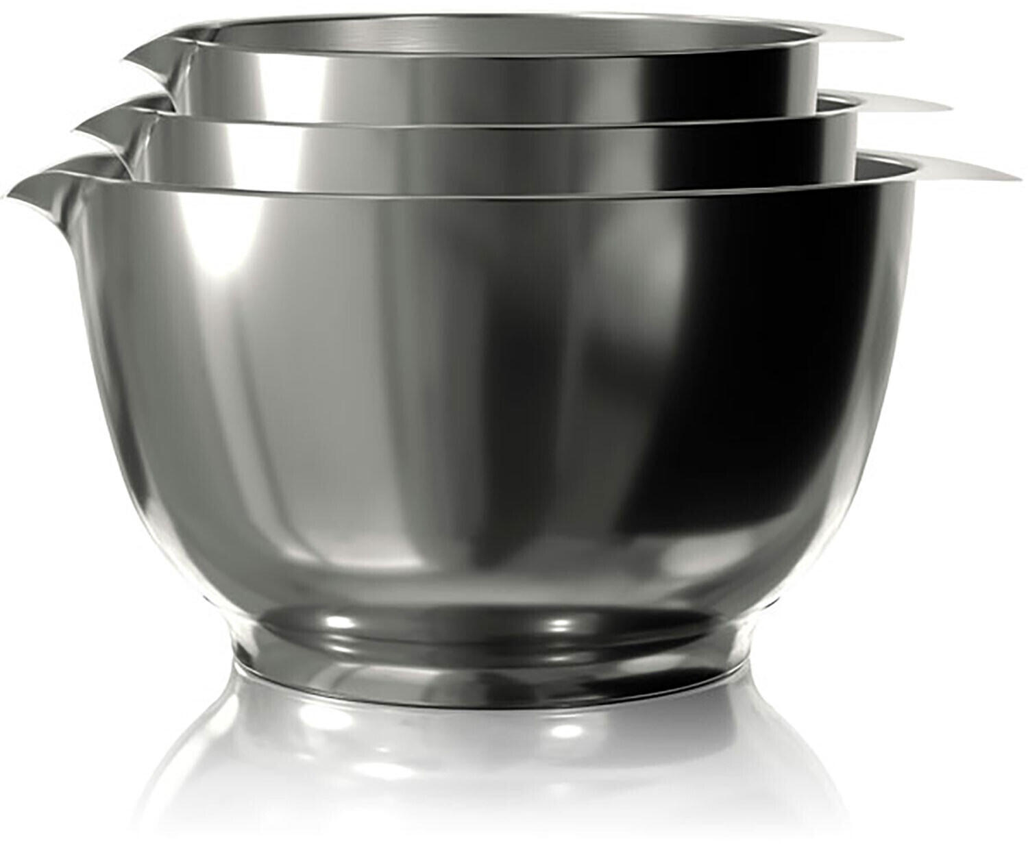 Rosti Mepal Rührschüssel-Set Margrethe Edelstahl (1,5L + 2L+ 3L) 3er-Set