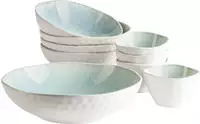 M&Auml;SER Salatsch&uuml;ssel "FROZEN, Salatsch&uuml;ssel-Set, Steinzeug" 9 Stk. aus...