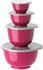 Rosti Mepal Margrethe Rührschüssel-Set, 0,25 - 3 l, beetroot (8-tlg.)