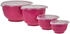 Rosti Mepal Margrethe Rührschüssel-Set, 0,25 - 3 l, beetroot (8-tlg.)