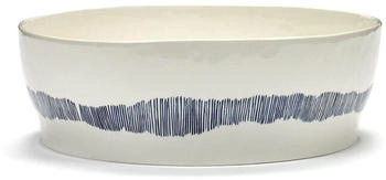 Serax Ottolenghi Feast Salatschale Ø27,5 cm White stripes-blue