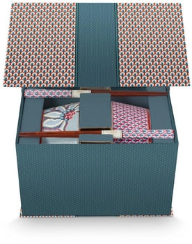 PiP Studio STUDIO Flower Festival Oriental Geschenkset Schalen und Essstäbchen blau 15cm