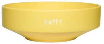 Design Letters Favourite Schale, large, Ø 22 x H 7,5 cm, Happy / yellow