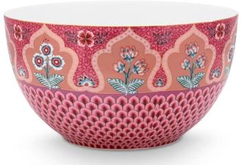 PiP Studio STUDIO Flower Festival scallop deco Bowl dark pink 18 cm