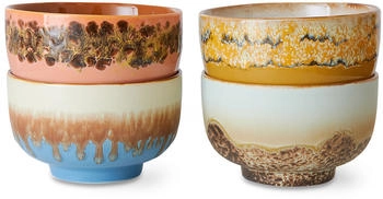 HKliving 70's Schale Ø13,5cm 4er Pack Seabreeze
