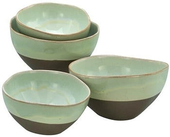 CreaTable Basalt Bio Schale Steinzeug jedes ein Unikat 4-tlg-Set