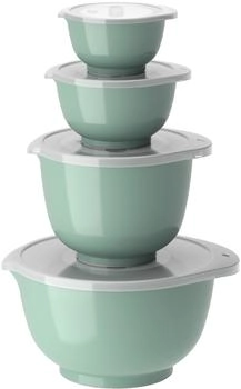Mepal Margrethe Schüsselset 4 Teile mit Deckeln, Nordic Green (29969)