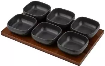Ladelle ESSENTIALS Schalenset anthrazit 7tlg