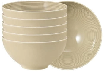 Seltmann Weiden Beat Sandbeige Sch&uuml;ssel 15,5 cm 6er Set
