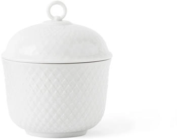 Lyngby Porcelæn Porcelæn Rhombe Schale mit Deckel Ø8,5cm weiß