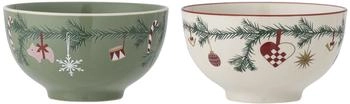 Bloomingville Yule Schale 2er Pack Green