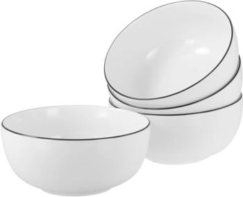 CreaTable Allround Black Line 4-teiliges Geschirrset Buddha Bowl aus Porzellan (22557)