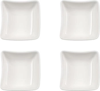 Villeroy & Boch NewWave 4er Set Dipschälchen 8x8cm weiß Porzellan