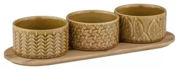 Ladelle HEATH Schalen- und Tablettset karamell 4tlg